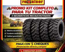 Promo Kit 4 Neumáticos Recauchutados para TU Tractor