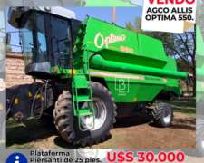 Agco Allis Optima 550, Plataforma Piersanti de 25 Pies.