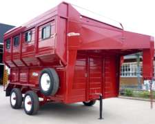 Acoplado Cerrado Carro Remolque Trailer 4 Caballos Cheques