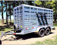 Acoplado Vaquero Balancín Homologado con Ruedas al Costado