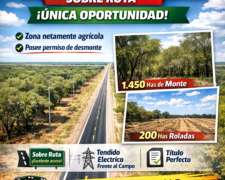 Vendo 1450 Has de Campo S/ruta a 10 km de Quimili