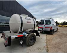 Acoplado Cisterna Con Tanque Plastico Para 1.000 Lts.