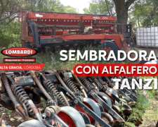 Sembradora Tanzi 4300 con Alfalfero Lista para Trabajar