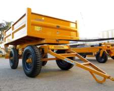 Acoplado Playo Volcador Grosspal de 4x2,20x0,70 Mts de 4 TT