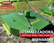 Desmalezadora de 2 Mts para Tres Puntos. Disponible.