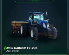 New Holland T7 205 año 2022 C/ 1900 Hs