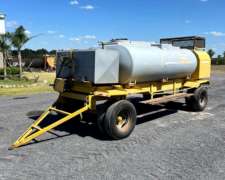 Acoplado Tanque Combinado De 3.400lts Para Agua
