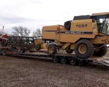 New Holland TC57 con Maicero y Plataforma Trigo/soja