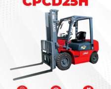 Autoelevador Jac 25h 2500 Kg 4800 Mm Altura Motor Xinchai