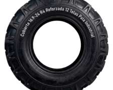 Cubierta 16.9-24 R4 Reforzada 12 Telas Pala Industrial