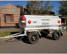 Acoplado Tanque Cisterna de Chapa para 3000 Lts.