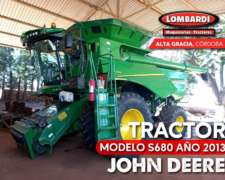 Cosechadora John Deere S680 Importado de Brasil + Impuestos