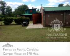 Campo Mixto De 378 Has. En Pampa De Pocho - Córdoba