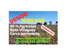 Vendo 1000 Has en Villaguay