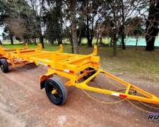 Acoplado Rural Playo Extensible Porta Tubos, Postes, Caños