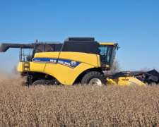 New Holland CR 5080, Cabezal Sojero 25, Poco USO (4x2, 2014)