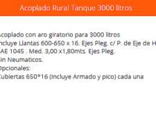 Acoplado Rural Tanque 3000 Litros Agromec