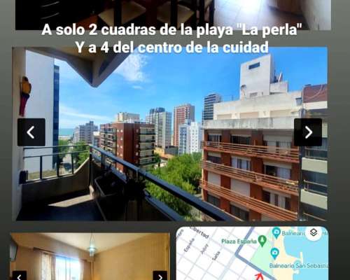 Hermoso Depto 2 Ambientes MAR del Plata a 2 C Playa la Perla