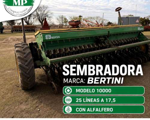 Sembradora Marca Bertini,modelo 10000,25 Lineas a 17,5.