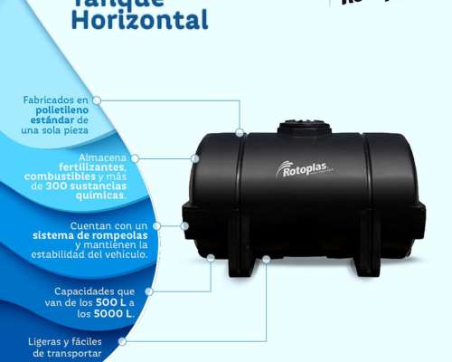 Tanque Horizontal de 3000 Litros de Plástico - Rotoplas