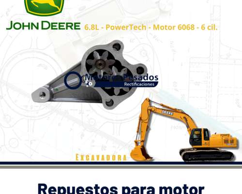 Bomba de Aceite para Maquina Vial con Motor John Deere 6.8l