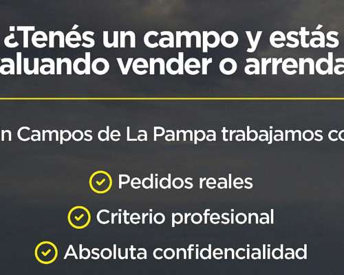 La Pampa - Pedidos de Campos para Arrendamientos Ganaderos