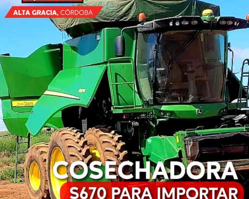 Cosechadora S670, año 2015, 35pies, para Importar