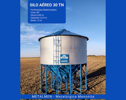 Silo Aéreo 30 TN Cono 45° Fertilizantes