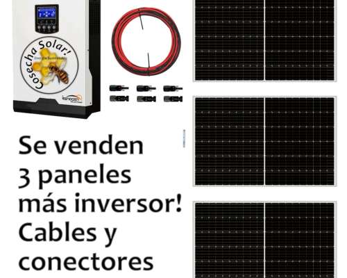 Paneles FV para Hogares y Campo + Inversor y Cables