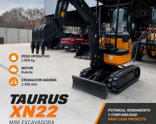 Miniexcavadora Taurus Xn22, 2tn, Motor Kubota- Oportunidad