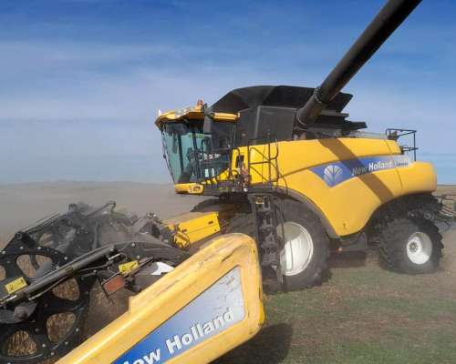 Cosechadora New Holland CR 9080 año 2010 Macdon 40 Pies.