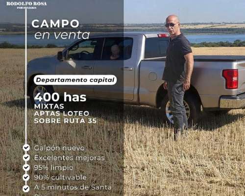 400 Has Mixtas, Sobre Ruta, a 5 Minutos de Santa Rosa