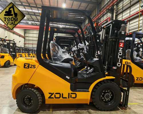 Autoelevador Zolid Z25 2.500kg T/T 4.5mt Diesel Todo Vial