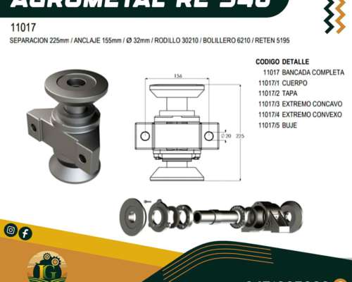 Caja de Rastra Agrometal RE 540