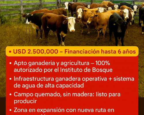 Vendo Campo en el Chaco Agricola -ganadero