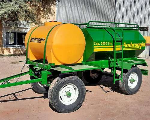 Acoplado Tanque Combinado 2000l + Tanque Agua 750l Ambroggio