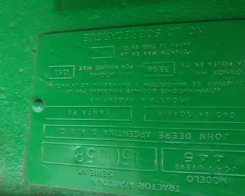 Tractor John de Deere 445