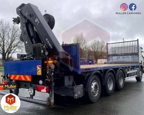 Scania P410 año 2014 con Hidrogrua 22 TN