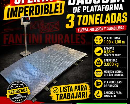Báscula de Plataforma 3 Toneladas