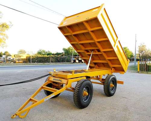 Acoplado Playo Volcador Grosspal de 4x2,20x0,70 Mts de 4 TT
