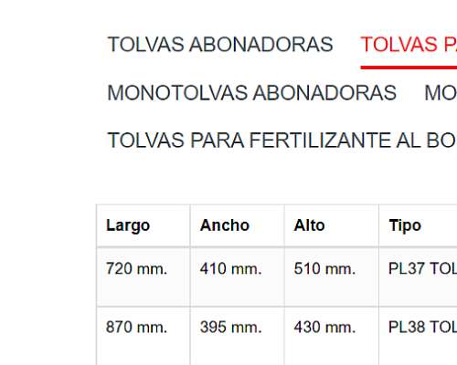 Tolvas para Sembradoras Neumaticas