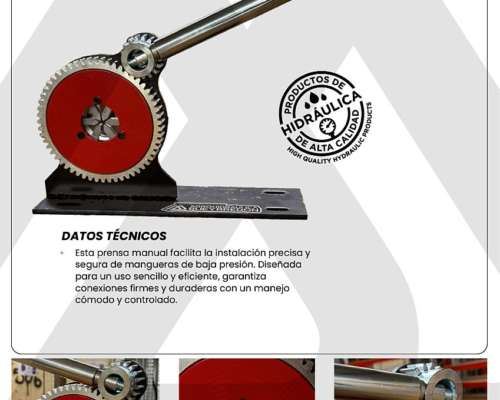Prensa Manual de Baja Presión para Mangueras Hidráulicas
