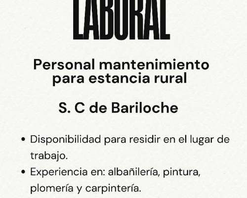 Peon General para Mantenimiento