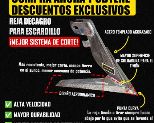 Reja para Escardillo Alta Velocidad Stock Disponible