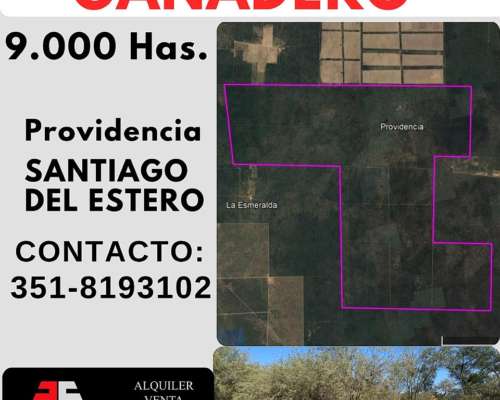 Venta de Campo Ganadero, Providencia, Sgo. del Estero, Arg.