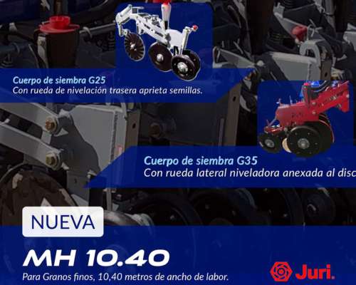 Sembradora MH Juri para Granos Finos