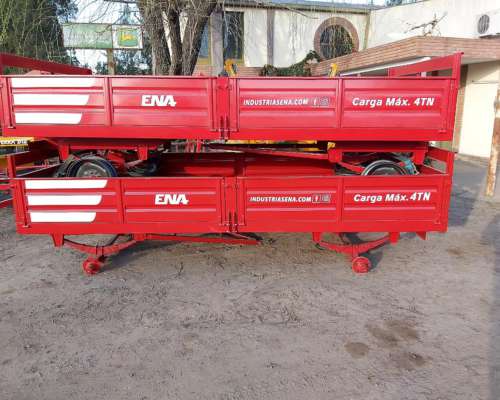 Acoplados ENA 4X2 de 4 TT, Enganche Trasero y Piso Antides