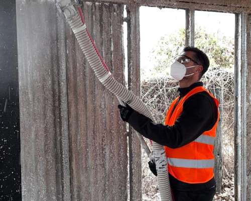 Celulosa Proyectada Aislación Térmica