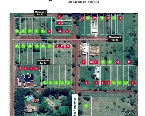 Venta de Terreno en Club de Campo los Agapantos, Apostoles,