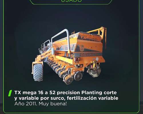 Agrometal TX Mega 16 a 52 Precisión Planting